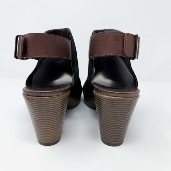 Dansko Black Oiled Leather Open Toe Booties Comfort Shoes Women's Size EU 41 - Picture 4 of 10